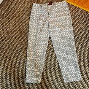 Merona ankle crop ikat gray print size 10